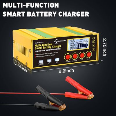 12A Smart Car Battery Charger 12V 24V Lithium SLA AGM EFB Battery Maintainer