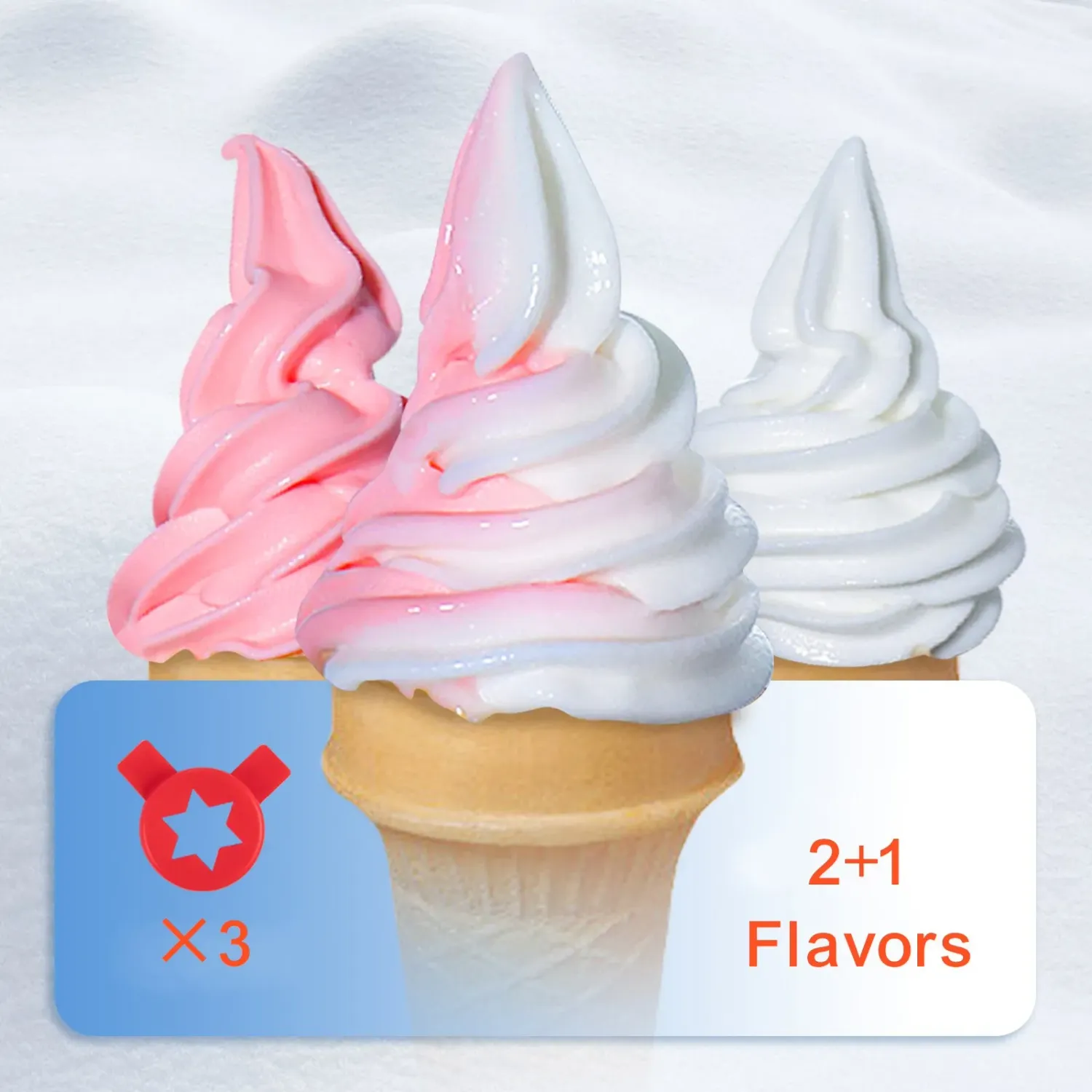 Commercial Soft Serve Ice Cream Maker 22-30L/H with LCD Panel