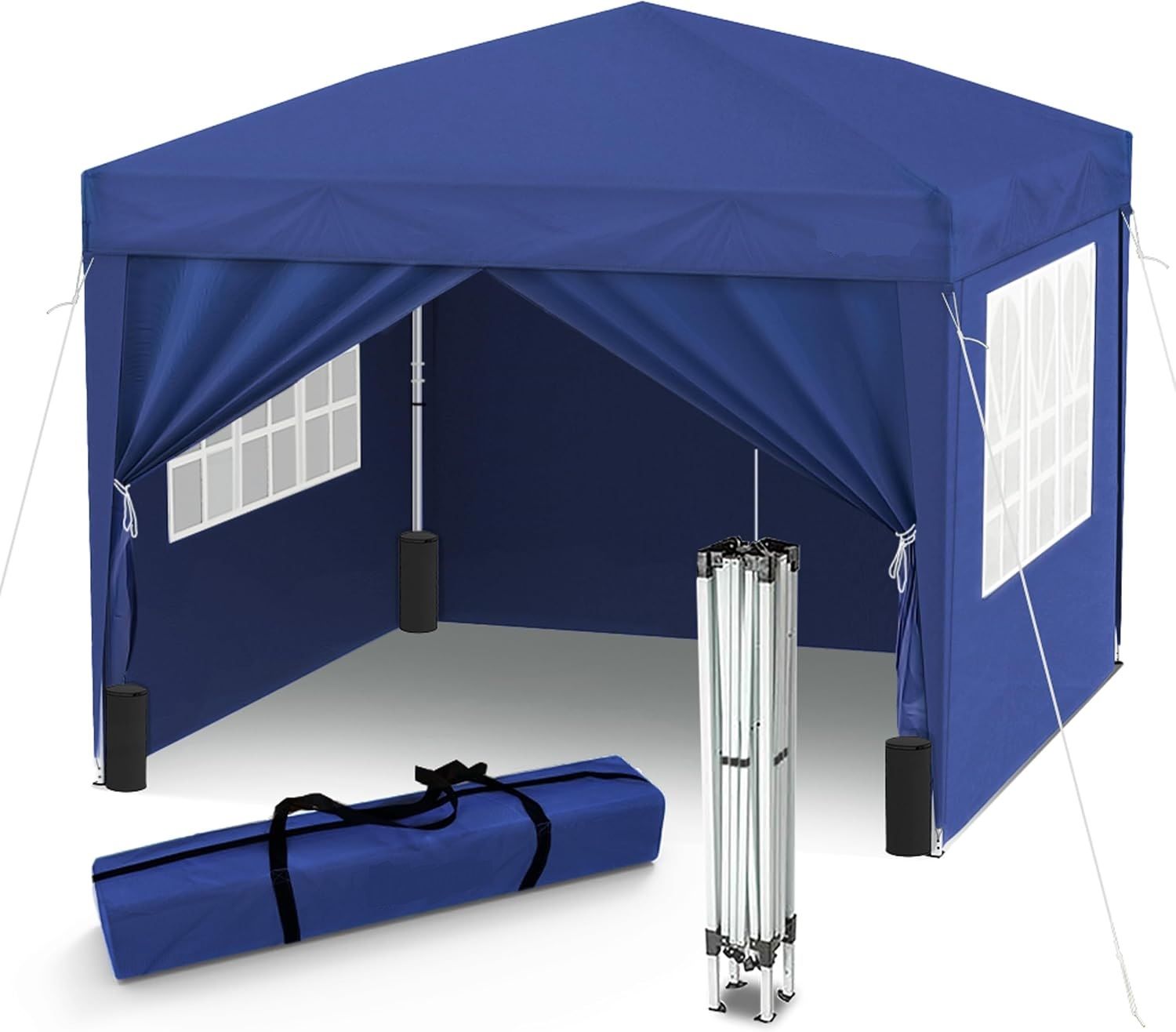 Steel Frame 3 × 3 m Pop-Up Folding Gazebo – Portable Outdoor Canopy | Tropical Style