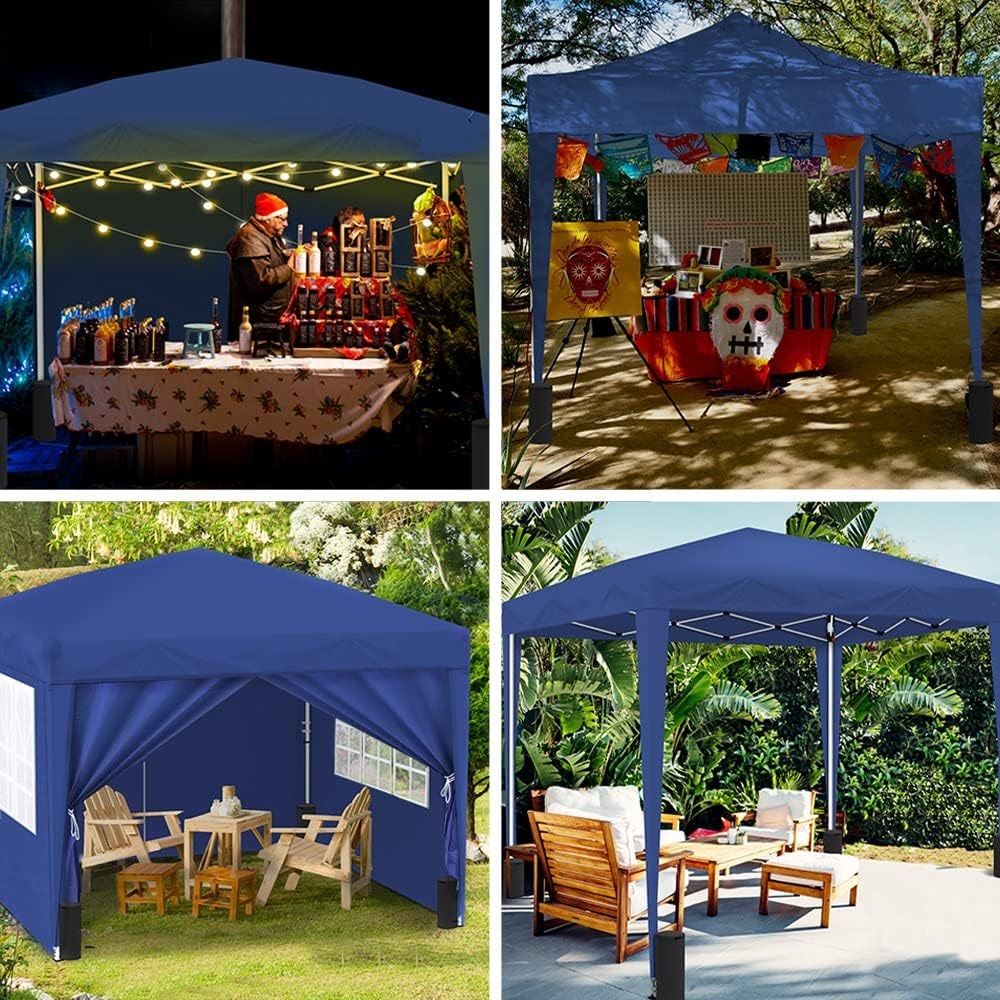 Steel Frame 3 × 3 m Pop-Up Folding Gazebo – Portable Outdoor Canopy | Tropical Style