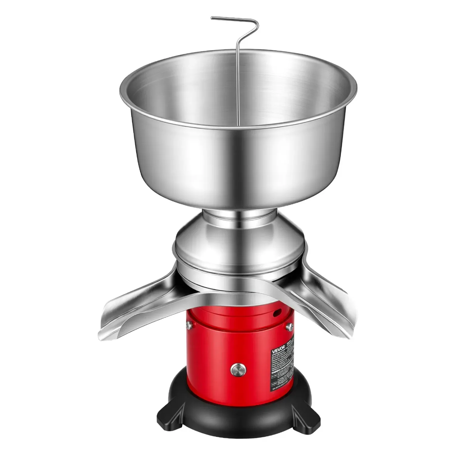 Electric Milk Cream Separator Machine 60L/H 10500RPM Stainless Steel Milk Skimmer 4.5L Bowl