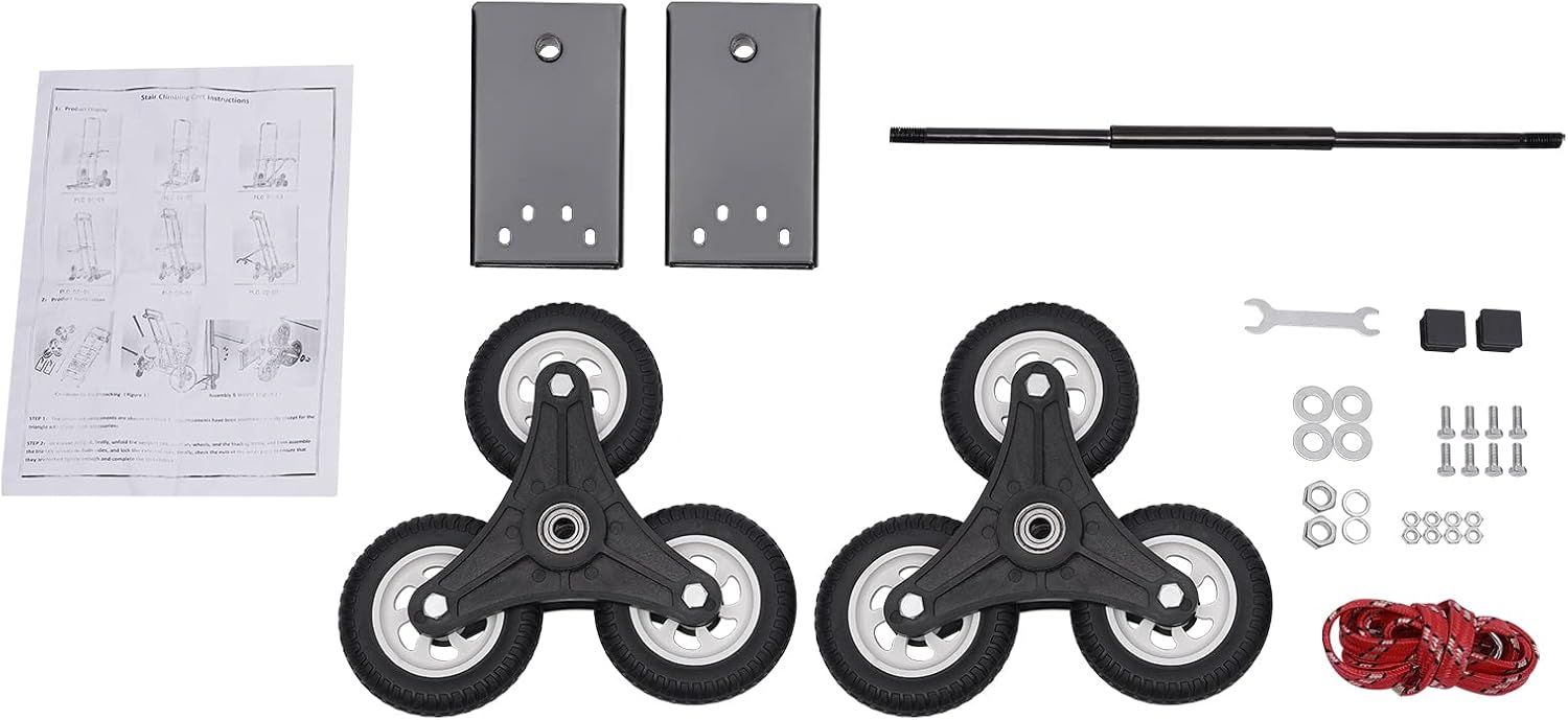 Folding Stair Climbing Sack Truck, 210kg Capacity, 6-Wheel Trolley