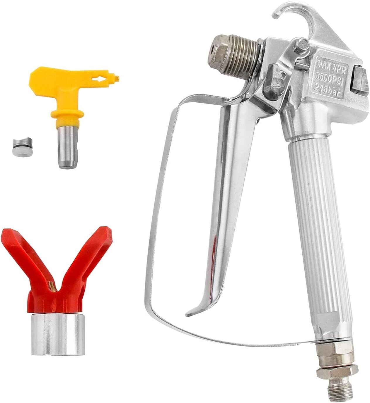 Airless Gun High Pressure with Nozzle Seat and 517 Nozzle for Paint Spray System, 3600 PSI / 250 BAR