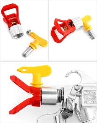 Airless Gun High Pressure with Nozzle Seat and 517 Nozzle for Paint Spray System, 3600 PSI / 250 BAR
