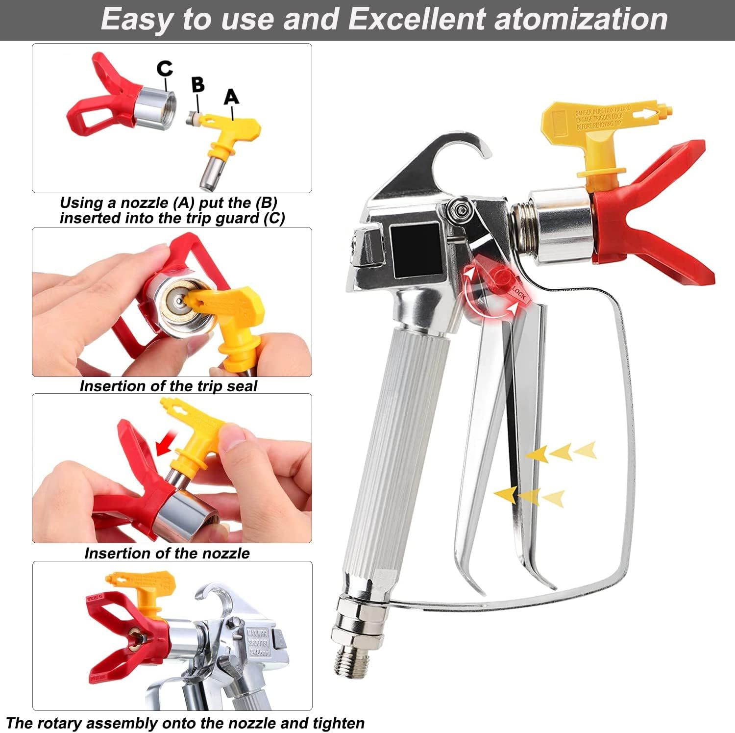 High Pressure Airless Paint Spray Gun 517 Nozzle