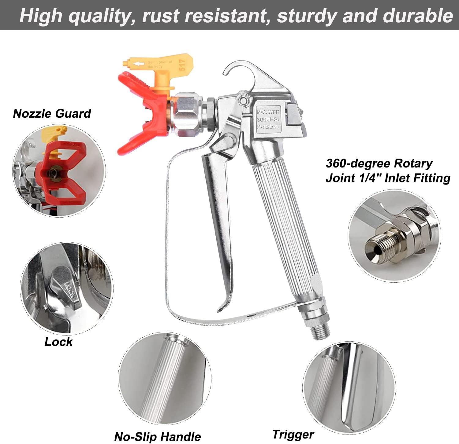 High Pressure Airless Paint Spray Gun 517 Nozzle
