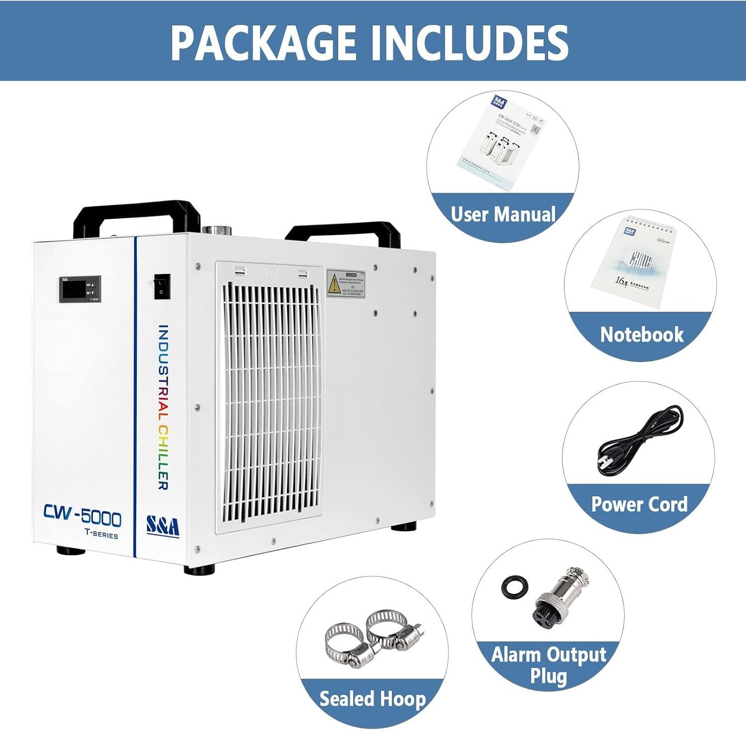 Industrial CW-5000TG Water Cooler for Laser Engraving Machines
