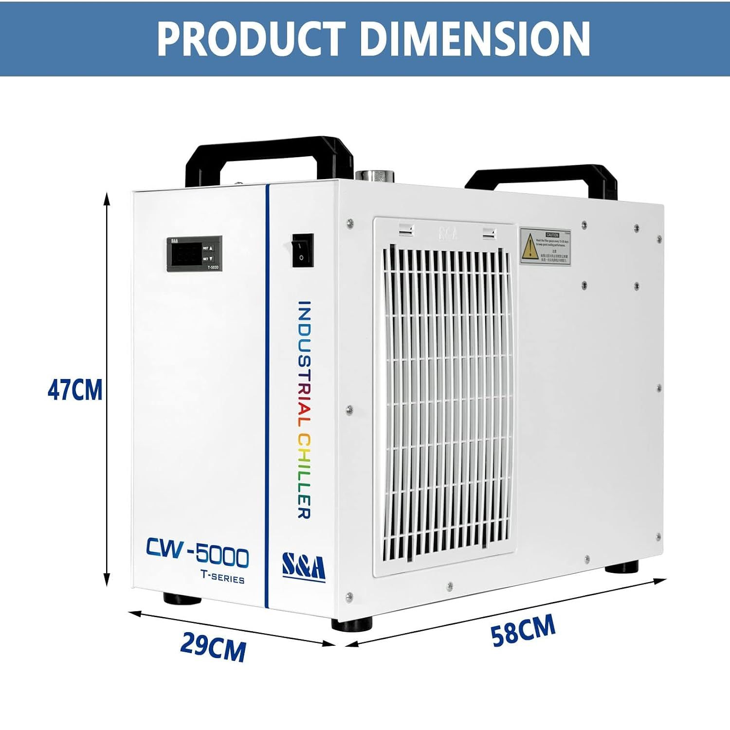 Industrial CW-5000TG Water Cooler for Laser Engraving Machines