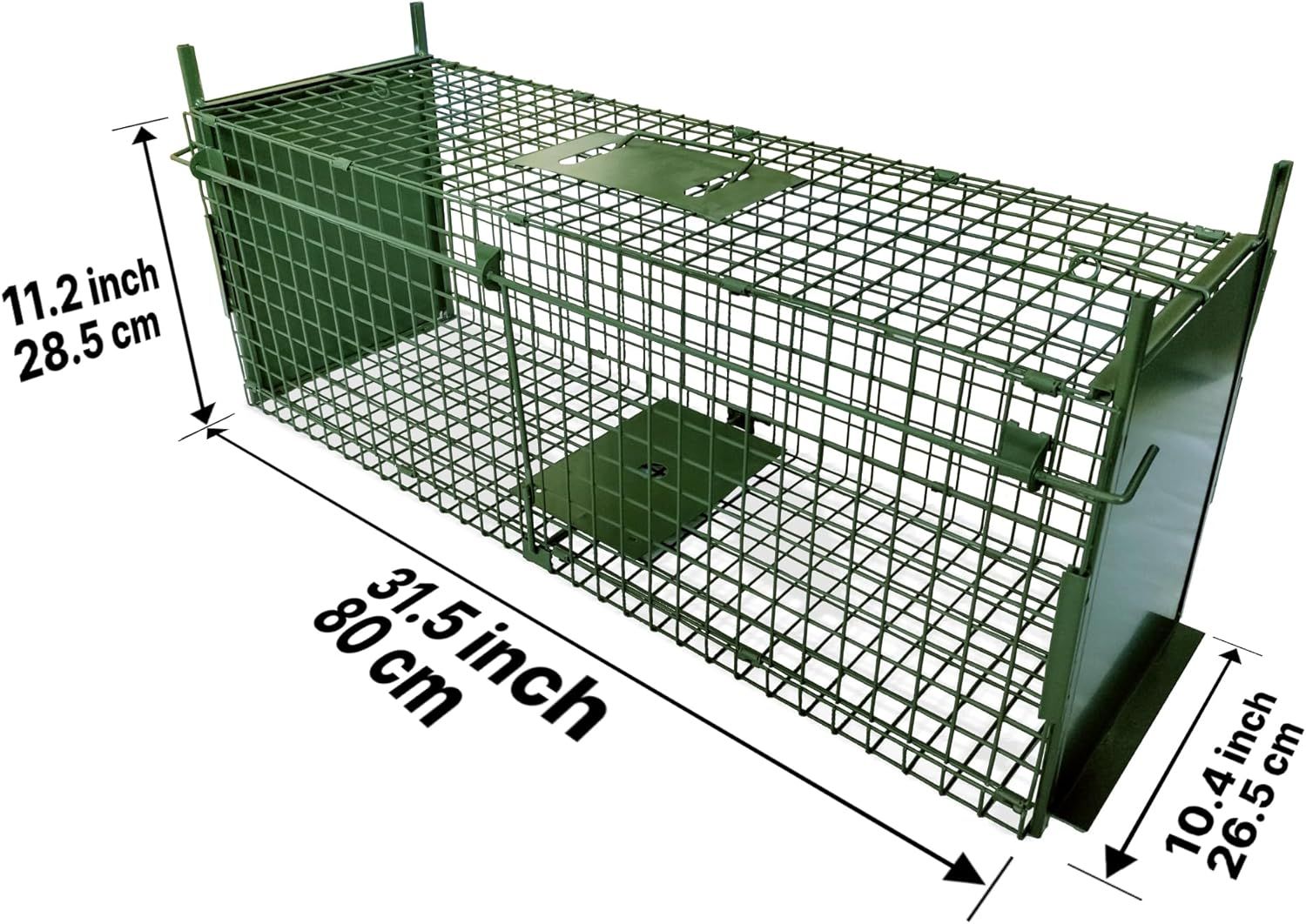 Humane Live Trap 80x28x26cm Double Door Cage