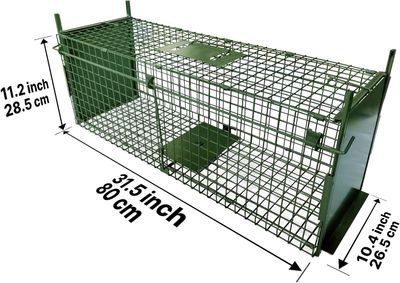 Humane Live Trap 80x28x26cm Double Door Cage