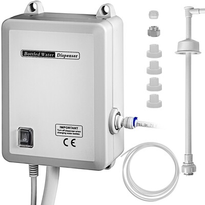Automatic Electric Water Pump System for Bottled Water Dispensers — 5 Gallon Compatible, Single Inlet Jug Pump, Works with Coffee &amp; Tea Machines — Bucket Not Included