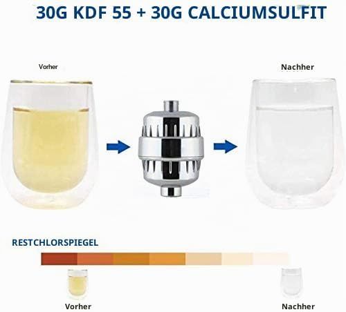 Universal Shower Filter with Replacement Filter Cartridge &amp; Teflon Tape