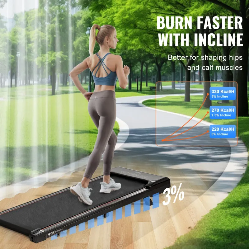 Portable S7Y Walking Pad Treadmill with 3% Incline – 2.5 HP, 6 km/h
