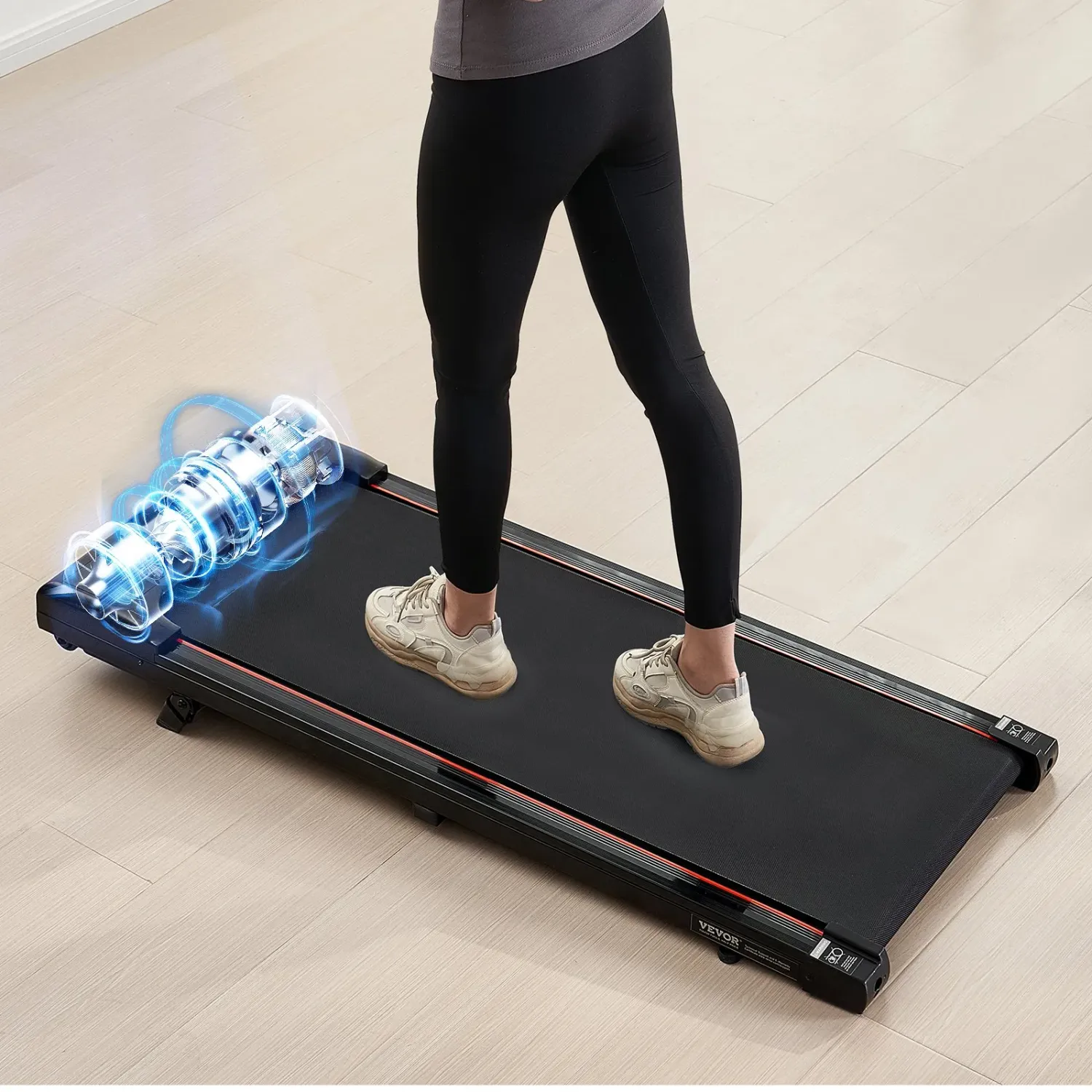 Portable S7Y Walking Pad Treadmill with 3% Incline – 2.5 HP, 6 km/h