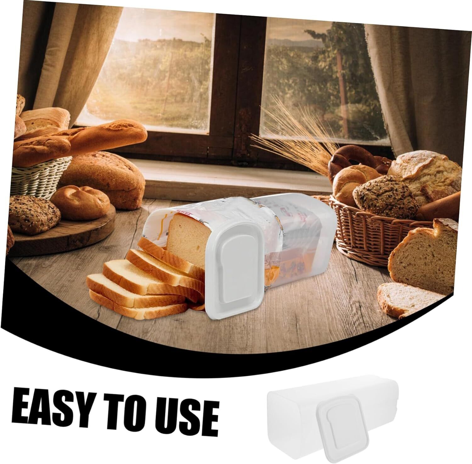 Cream Cracker Storage Container 34.5cm Sealed Bread Box Kitchen Organizer