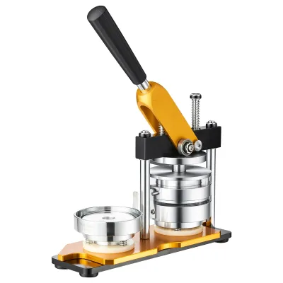 Button Maker Machine 75mm 3 Inch Badge Press Kit with 500 Button Parts