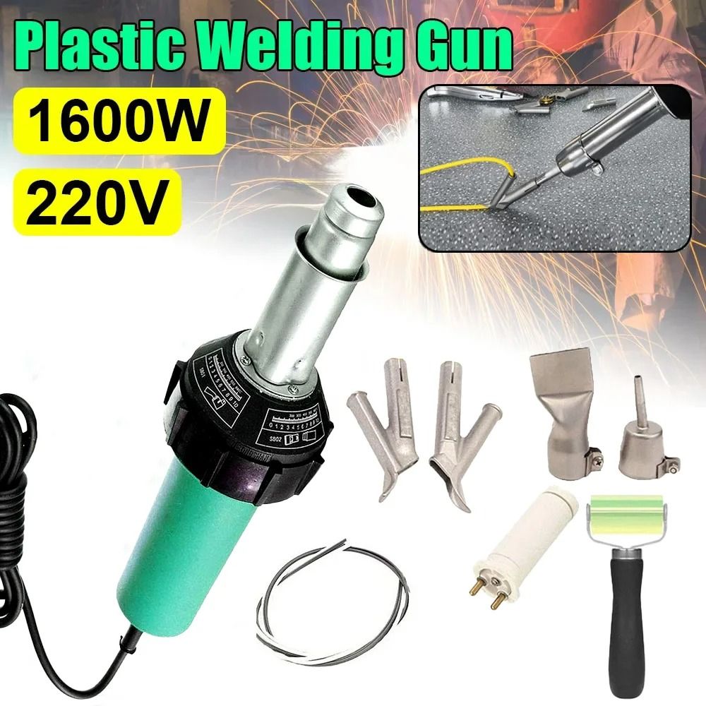 1600W Hot Air Plastic Welding Gun 220V PP PVC PE Welder Kit