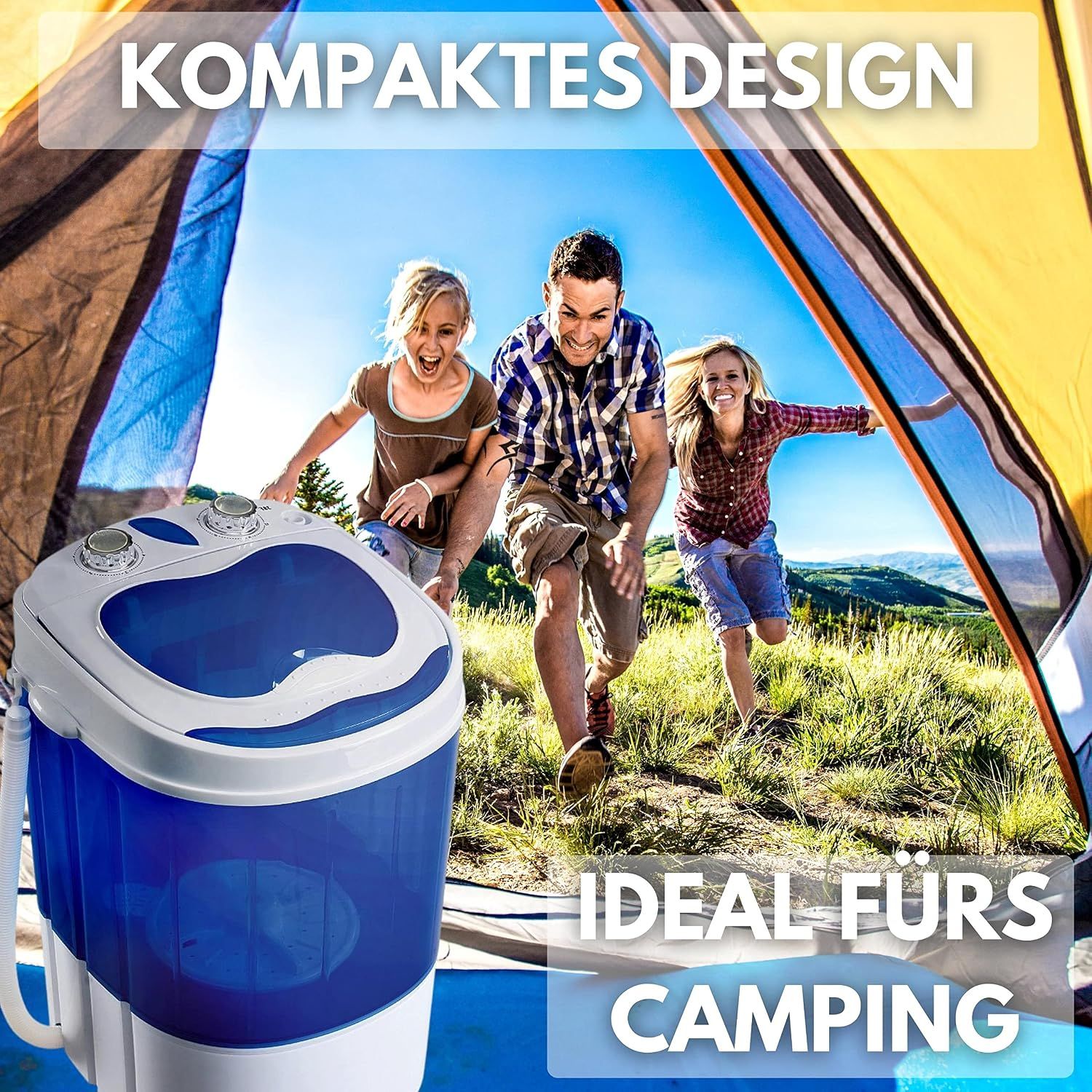 Portable Camping Mini Washing Machine 3kg