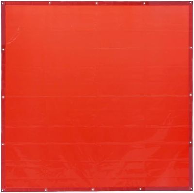 6' X 6' Flame Retardant Vinyl Welding Screens with Red Frame
