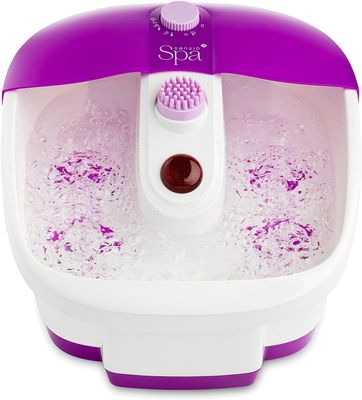 Reflex Zones - Heated Foot Spa Massager with Bubbles &amp; Removable Rollers