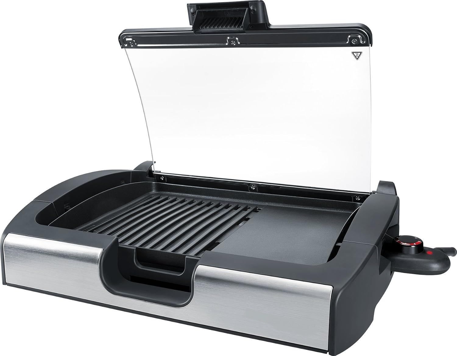2200W Table Grill Teppanyaki BBQ Electric Grill with Glass Lid
