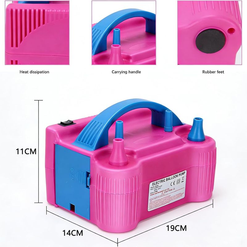 600W Electric Balloon Pump Dual Nozzle Inflator