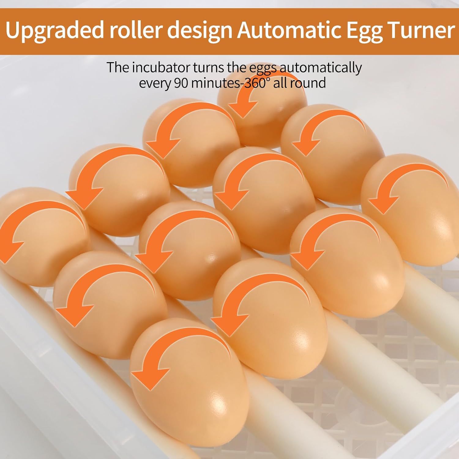 16 Egg Automatic Incubator, Digital Temperature Control &amp; Automatic Egg Turning for Chicken Duck Goose Eggs