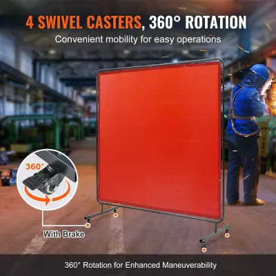 Mobile Welding Screen with Frame 1.8m x 1.8m
