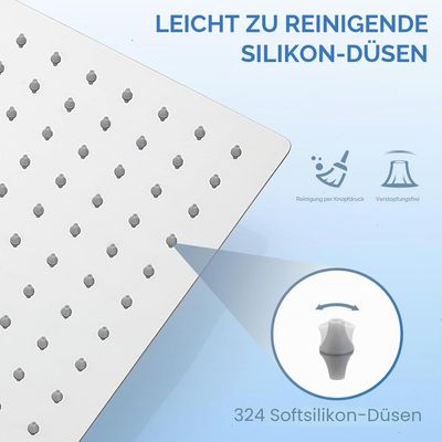 Rain Shower Head 40x40cm Stainless Steel Chrome