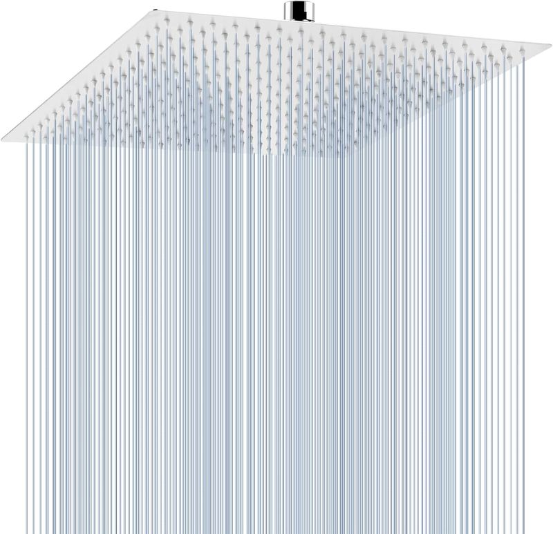 Rain Shower Head 16-Inch Square Chrome – Stainless Steel