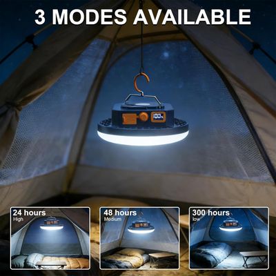Rechargeable LED Camping Lantern 2000 Lumen 9900mAh Battery Emergency Light with Hook