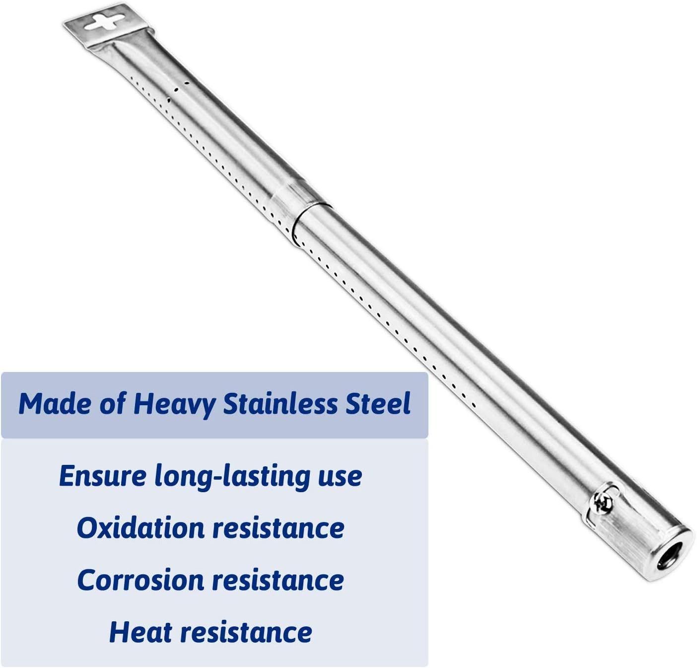 3-Piece Adjustable Stainless Steel Tube Burners for Gas Grill – 12" to 17½"