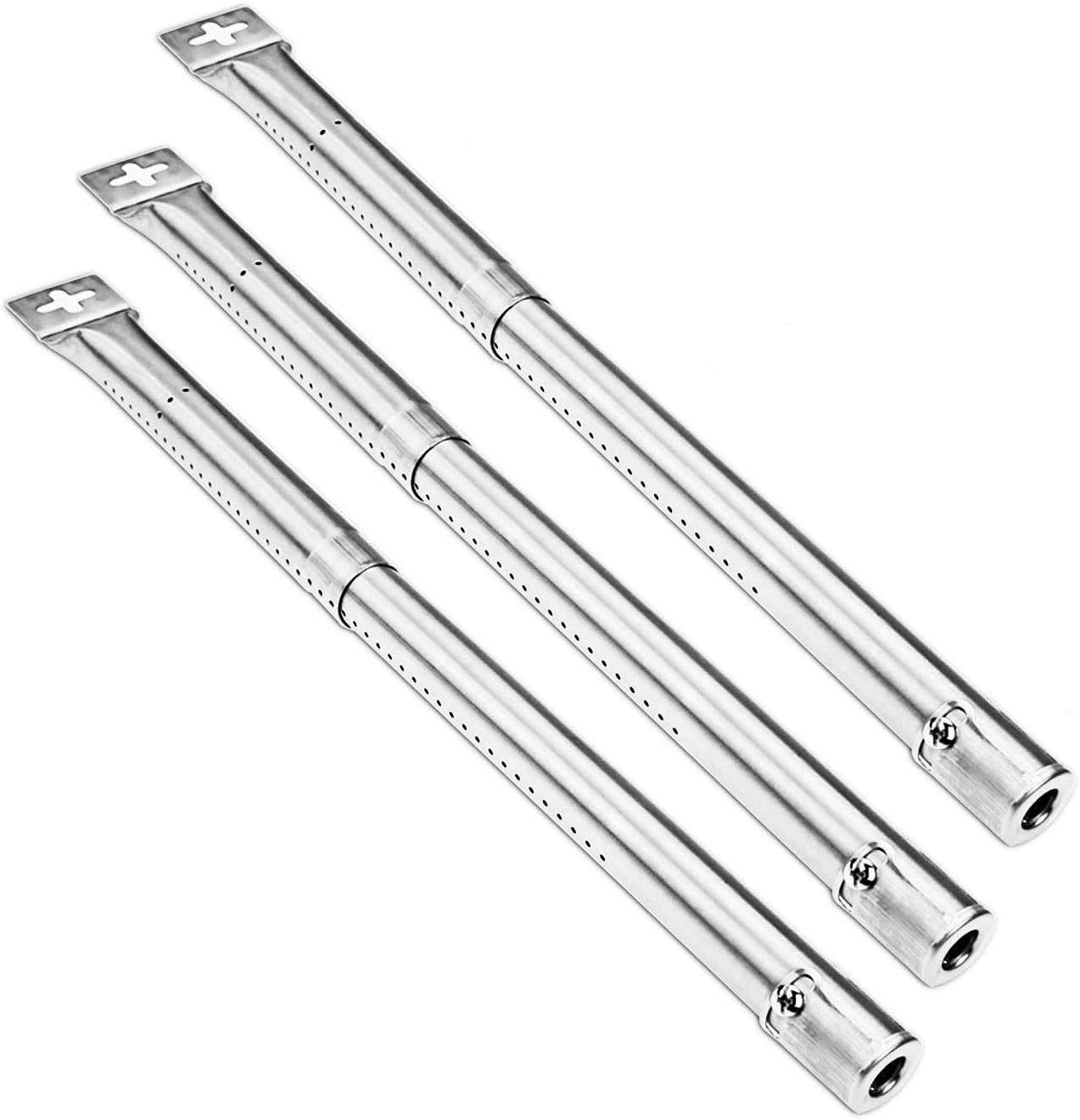 3-Piece Adjustable Stainless Steel Tube Burners for Gas Grill – 12" to 17½"