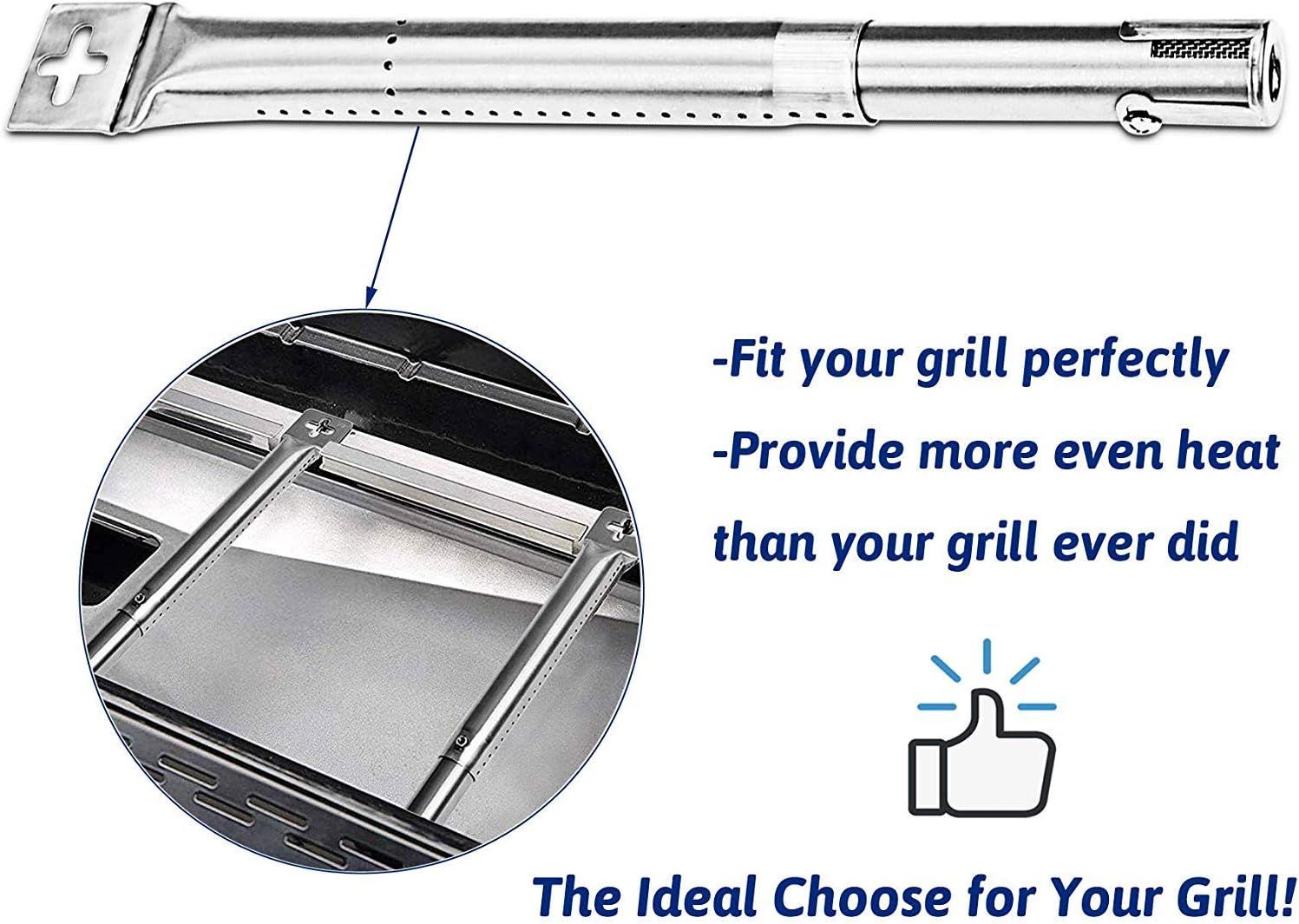 3-Piece Adjustable Stainless Steel Tube Burners for Gas Grill – 12" to 17½"