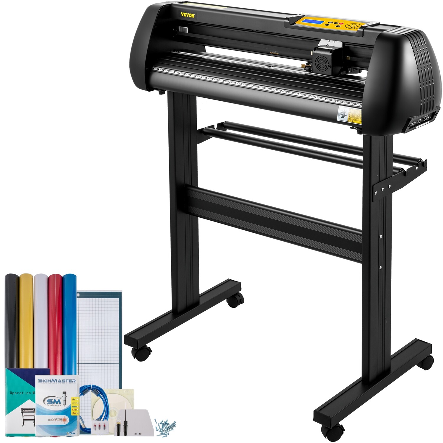 SignMaster Floor Stand with 28-inch Bundle Vinyl Cutter Machine Cutting Plotter