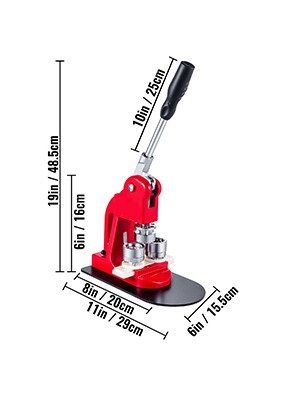 44mm Button Maker Machine with 1000 Buttons Badge Press Kit