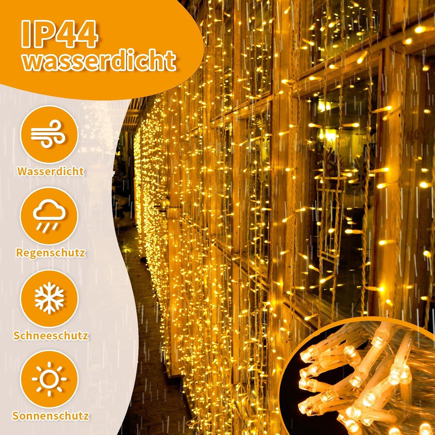 String Lights 20M 200 LED Fairy Lights – Warm White | Waterproof Outdoor &amp; Indoor String Lights