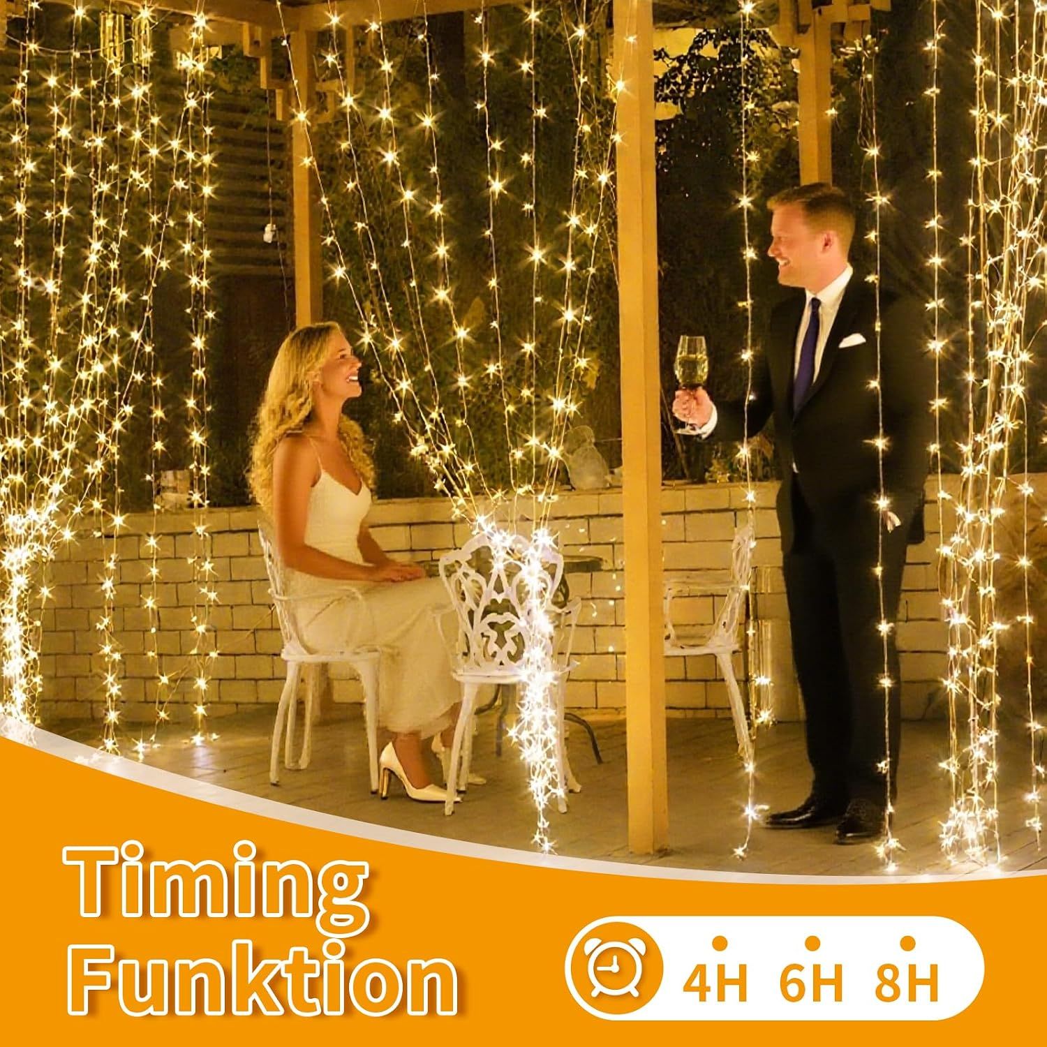 String Lights 20M 200 LED Fairy Lights – Warm White | Waterproof Outdoor &amp; Indoor String Lights