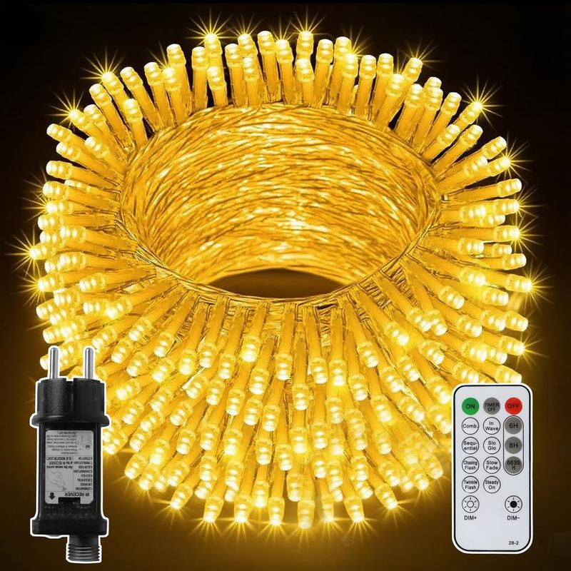 String Lights 20M 200 LED Fairy Lights – Warm White | Waterproof Outdoor &amp; Indoor String Lights