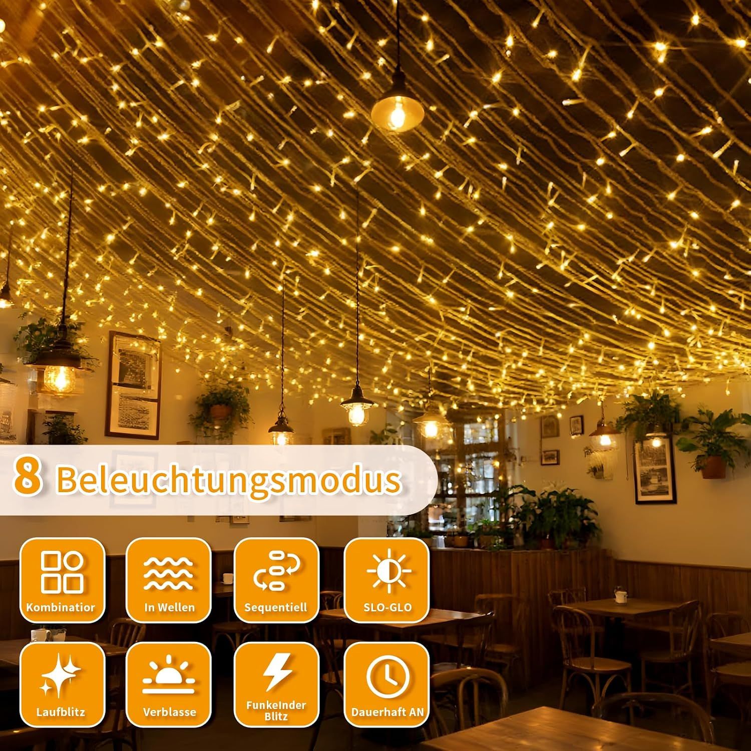 String Lights 20M 200 LED Fairy Lights – Warm White | Waterproof Outdoor &amp; Indoor String Lights