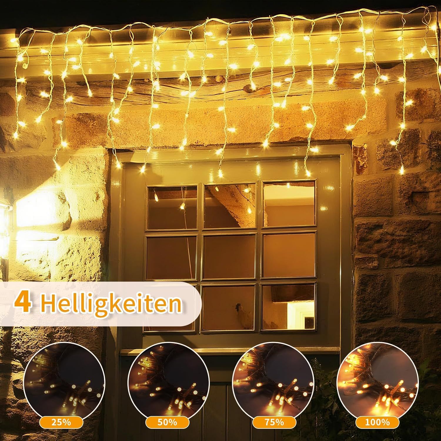 String Lights 20M 200 LED Fairy Lights – Warm White | Waterproof Outdoor &amp; Indoor String Lights
