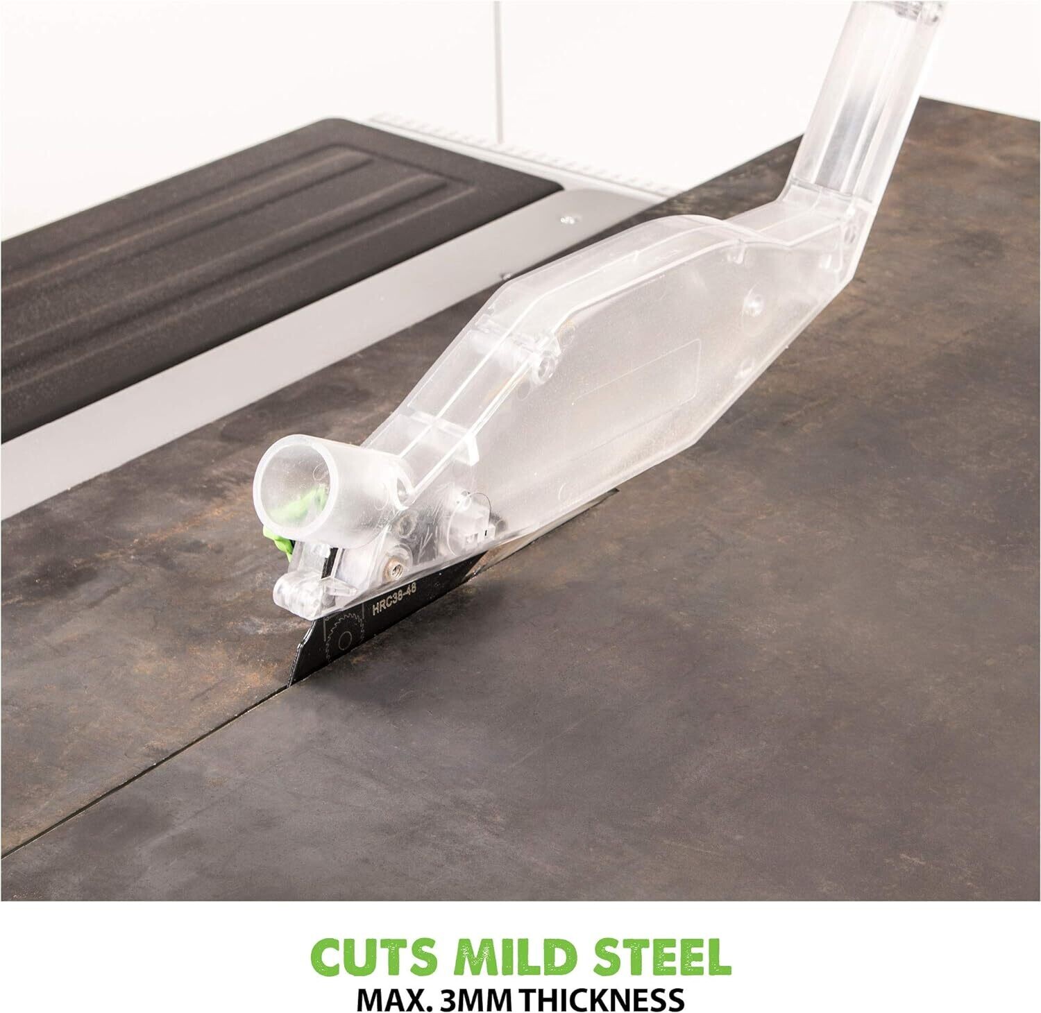 1500W Table Saw with 255mm TCT Blade – Silver/Green, 230V