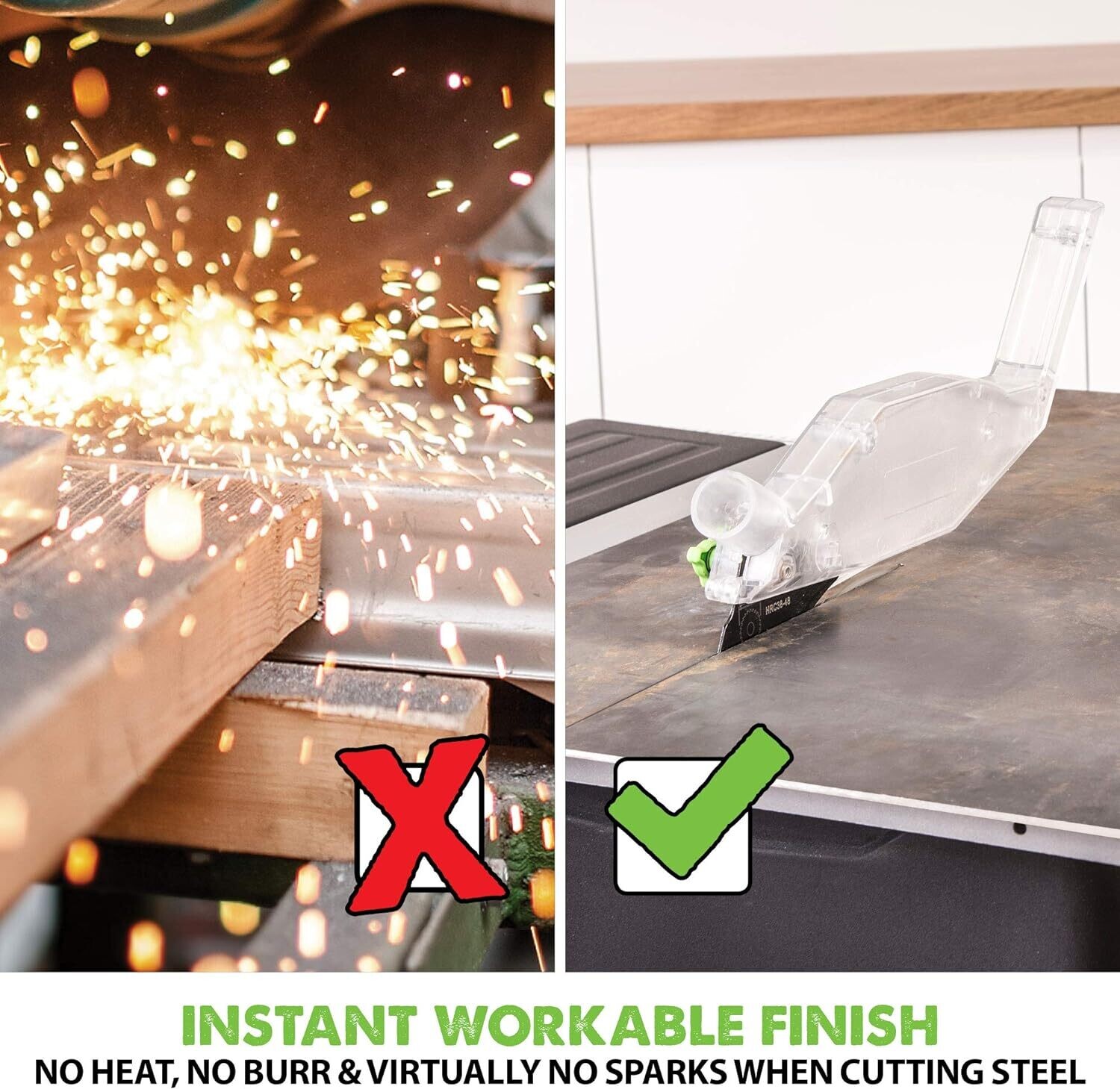 1500W Table Saw with 255mm TCT Blade – Silver/Green, 230V