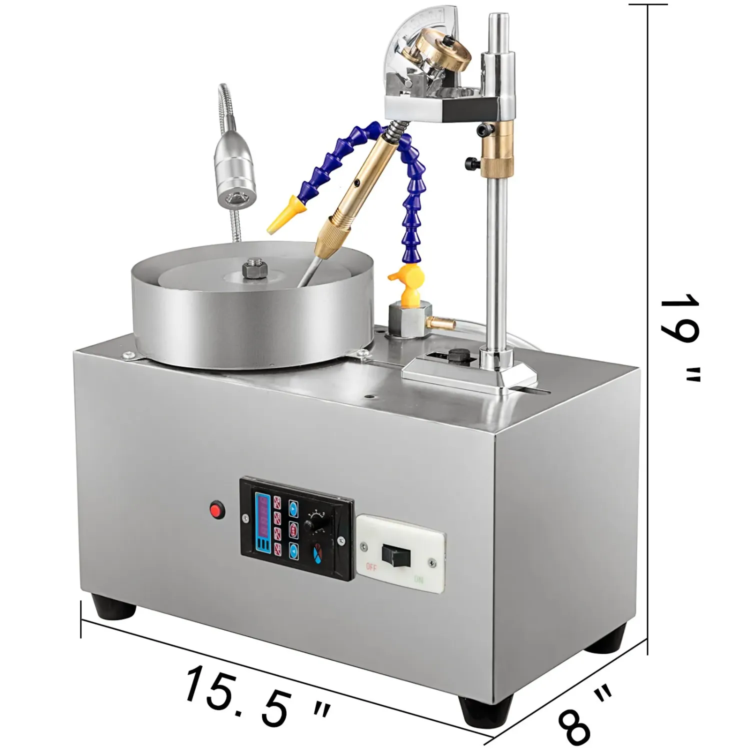 6 Inch Gem Faceting Machine 180W Jewelry Polisher Lapidary Grinder
