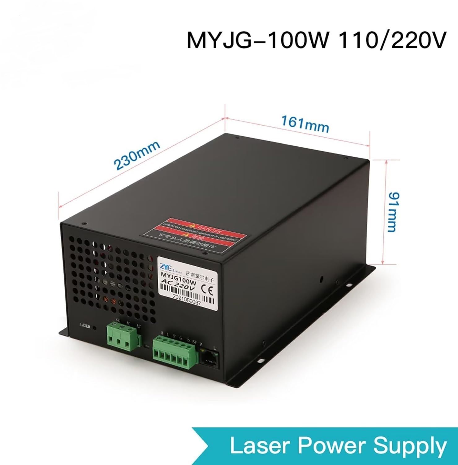 Supplies For Cutting Machine Co2 Engraver 100W 220V CO₂ Laser Power Supply