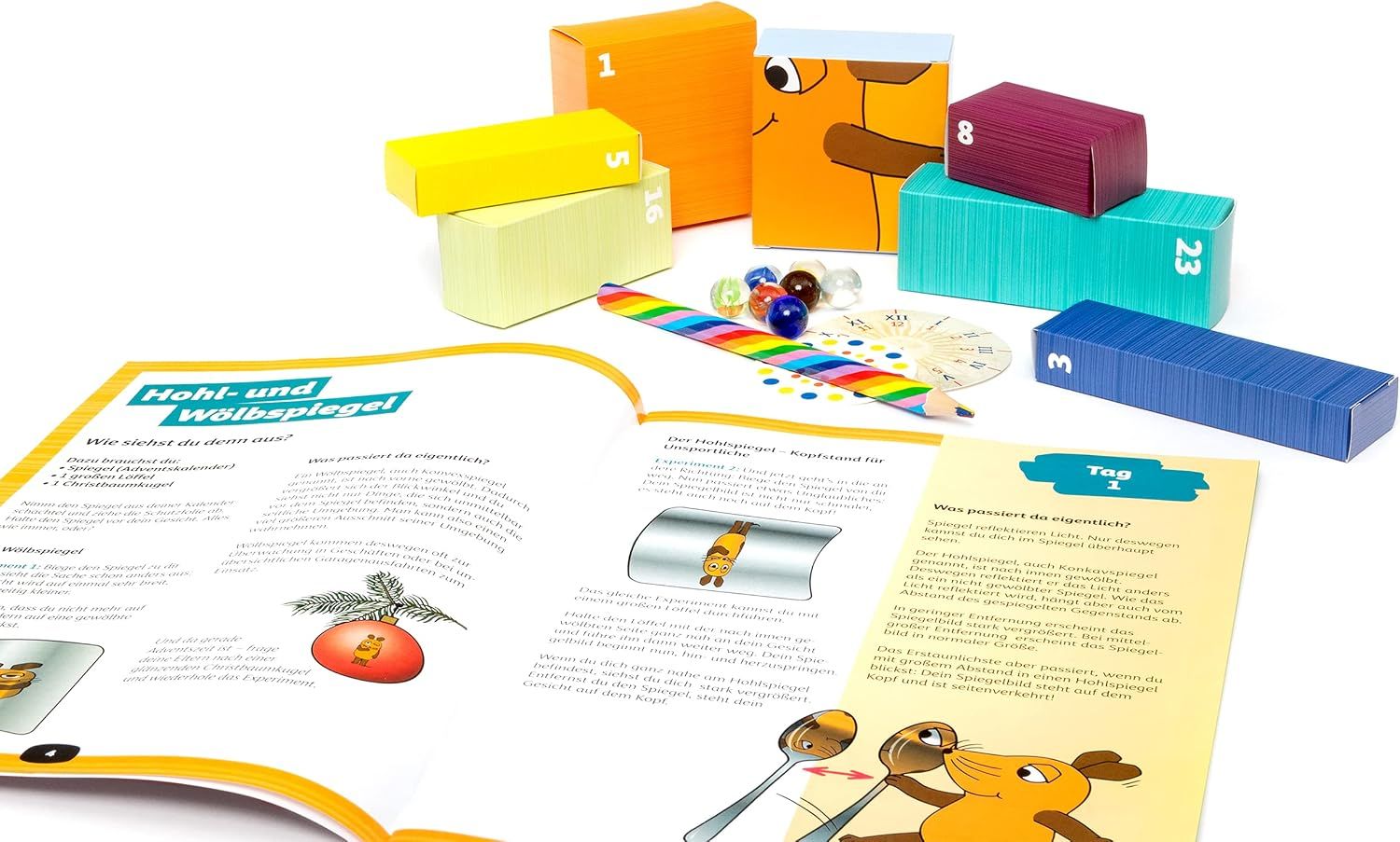 FRANZIS Experiment Advent Calendar with the Mouse – 24 Fun Science Experiments for Kids 7+