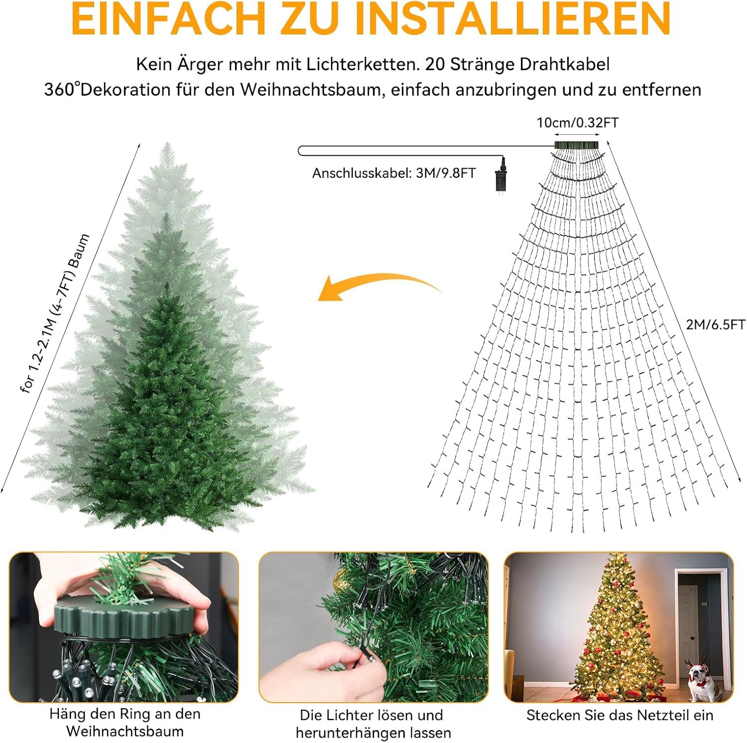 Christmas Tree Fairy Lights 400 LED Colourful