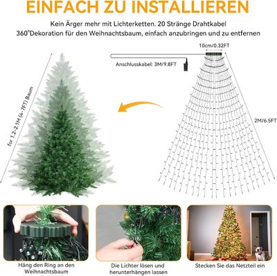Christmas Tree Fairy Lights 400 LED Colourful
