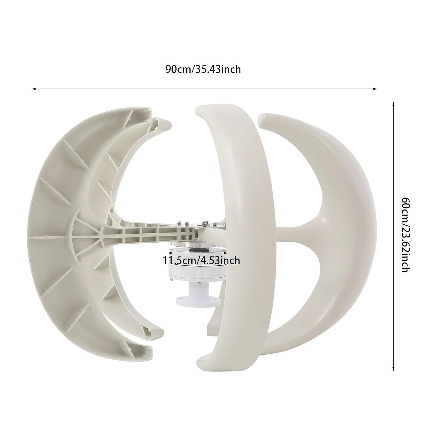 5-Blade Vertical Axis Wind Turbine Generator - 600W 12V Efficient Energy Solution for Sustainable Power Generation
