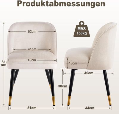 Set of 6 dining chairs